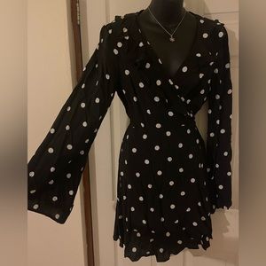 Polka dot spring longsleeve dress